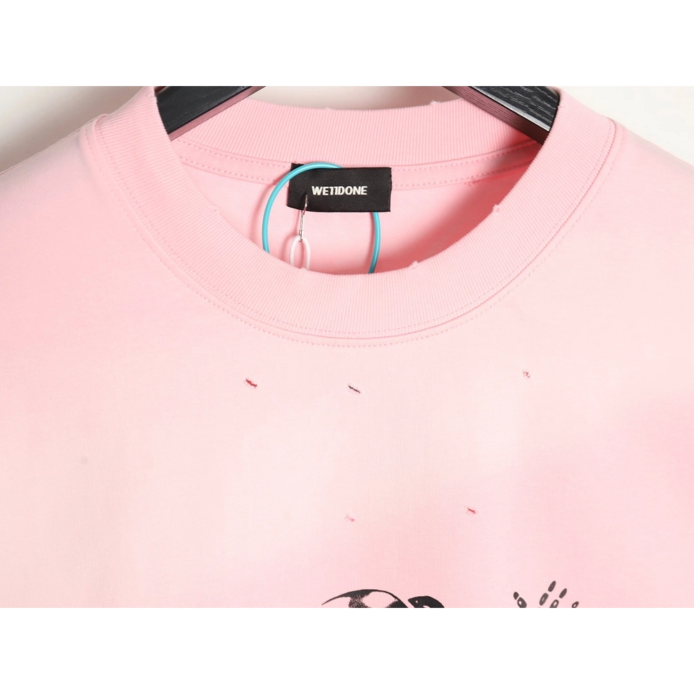 We11 Done cute heart skull gradient print long sleeve T-shirt,We11done