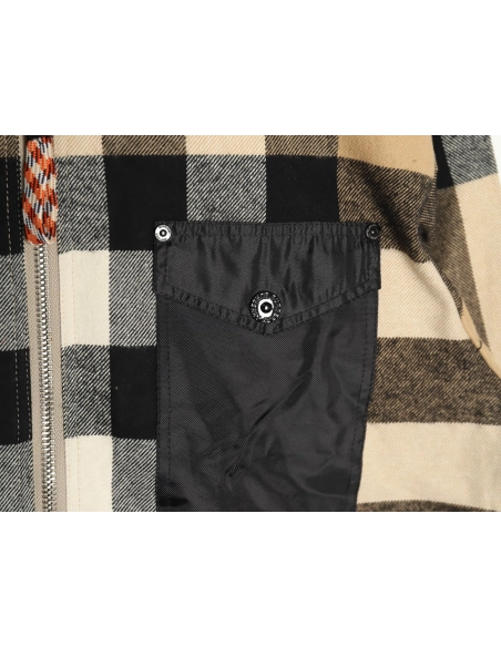 Burberry paneled plaid shirt jacket,Burberry