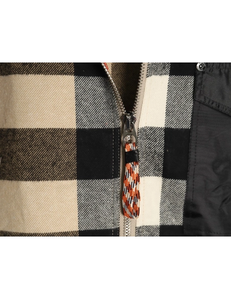 Burberry paneled plaid shirt jacket,Burberry