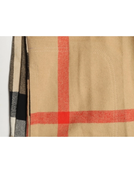 Burberry paneled plaid shirt jacket,Burberry