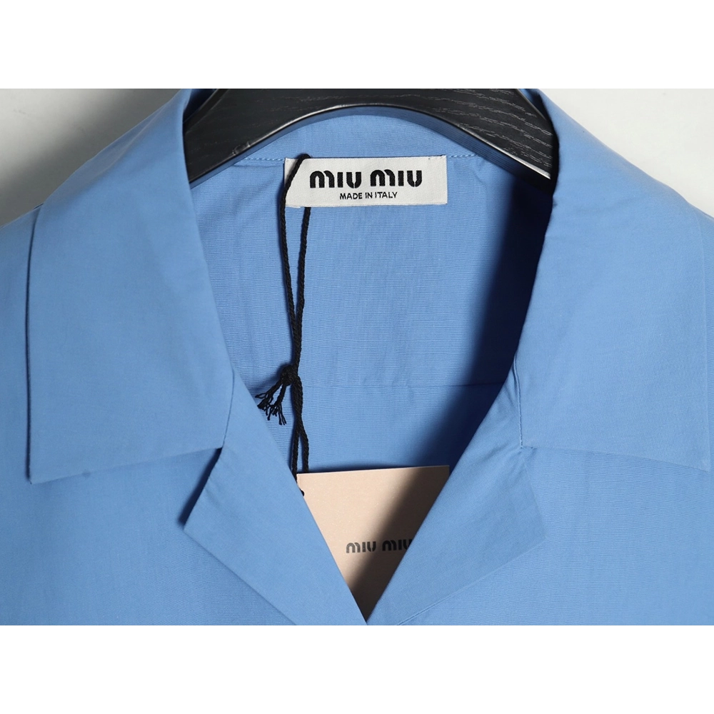 Miu Miu poplin pocket lapel long sleeve shirt TSK1,Miu Miu
