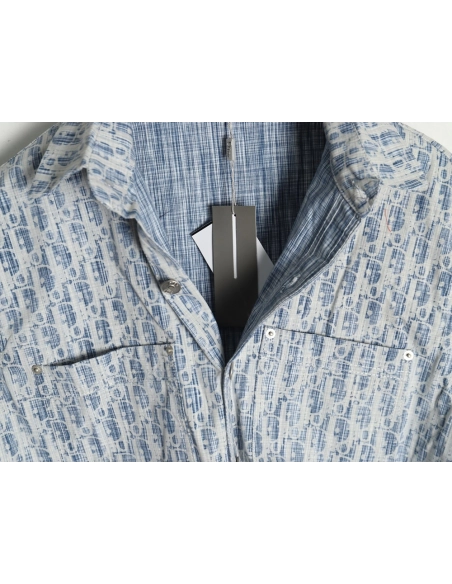 Dior classic all over print monogram denim shirt jacket,Dior