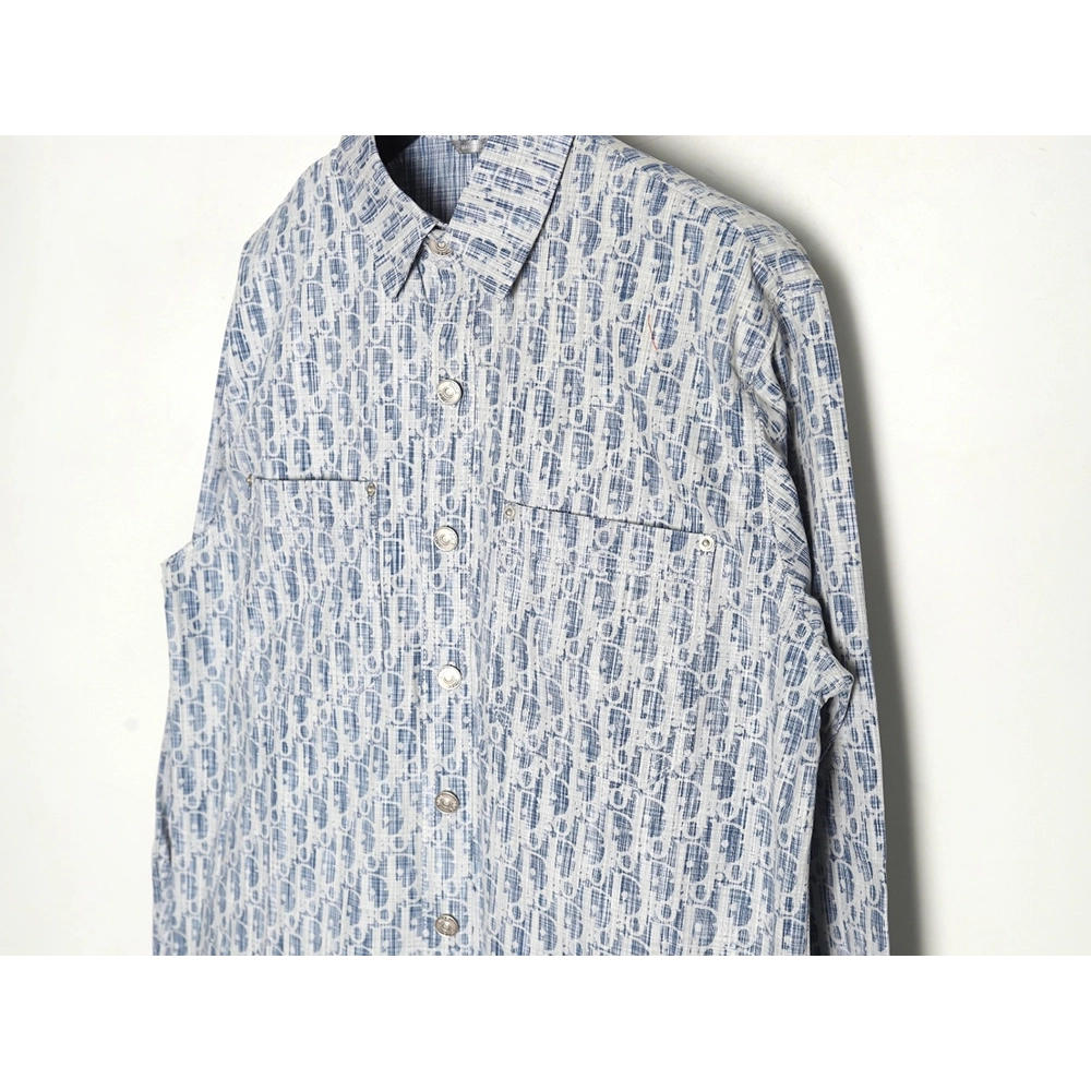 Dior classic all over print monogram denim shirt jacket,Dior