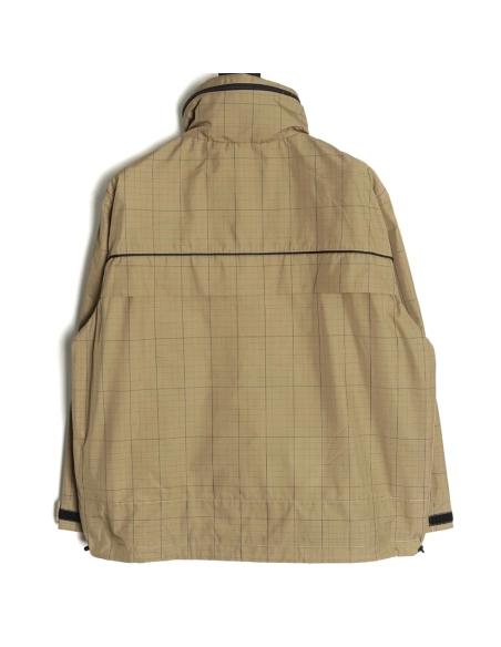 Balenciaga embroidered stand collar half-zip checked jacket TSK1,Balenciaga