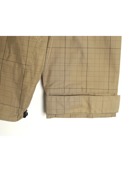 Balenciaga embroidered stand collar half-zip checked jacket TSK1,Balenciaga