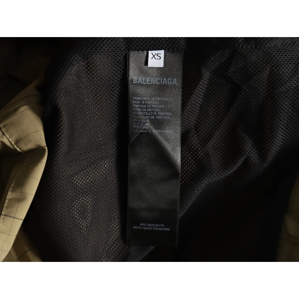 Balenciaga embroidered stand collar half-zip checked jacket TSK1,Balenciaga