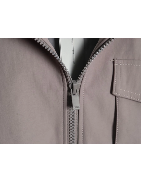 Dior patchwork letter embroidery hooded trench coat,Dior