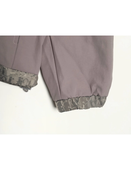 Dior patchwork letter embroidery hooded trench coat,Dior