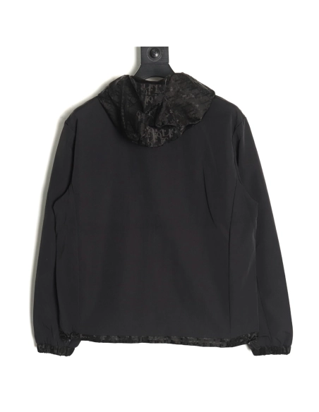 Dior patchwork letter embroidery hooded trench coat TSK1,Dior