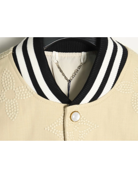Louis Vuitton Pearl Presbyopia Baseball Jacket,Louis Vuitton
