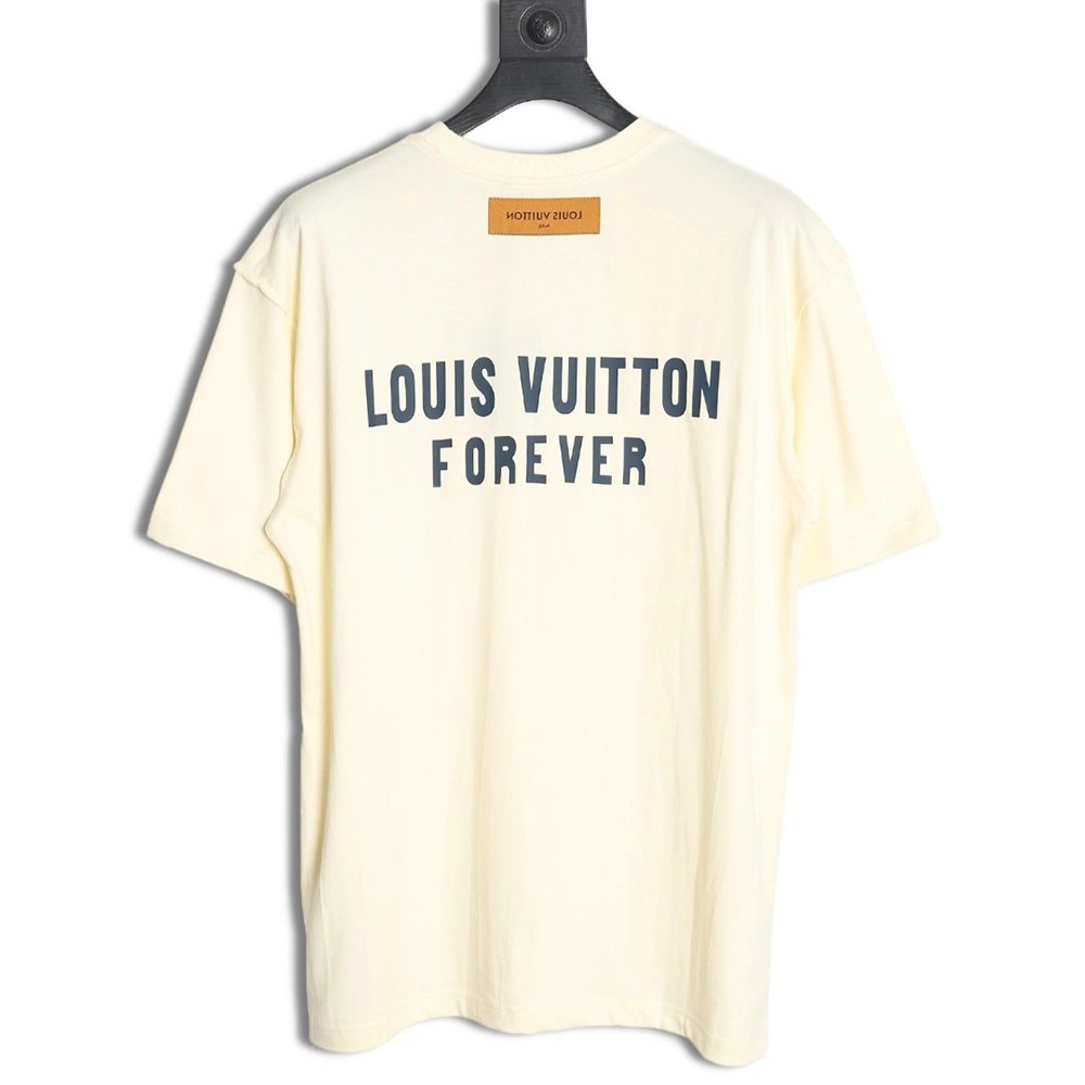 Louis Vuitton fake pocket letter printed short sleeves,Louis Vuitton