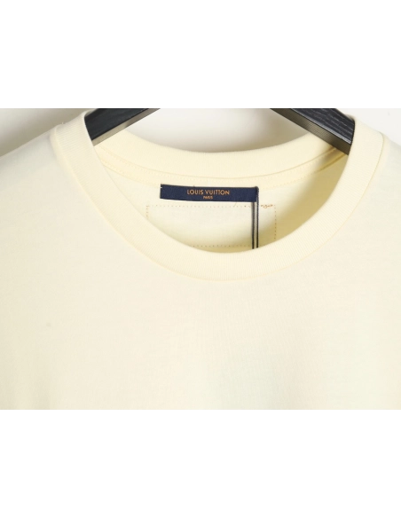 Louis Vuitton fake pocket letter printed short sleeves,Louis Vuitton