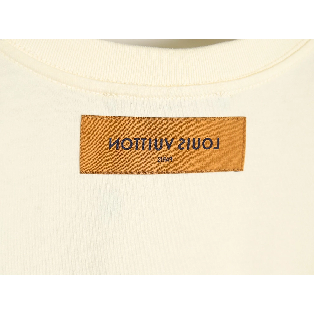 Louis Vuitton fake pocket letter printed short sleeves,Louis Vuitton