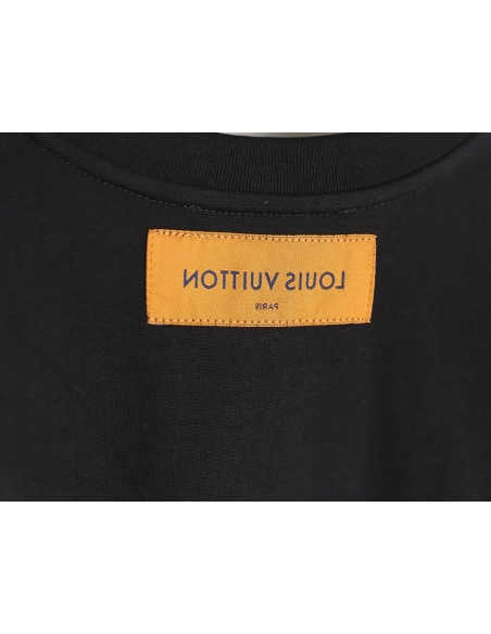 Louis Vuitton fake pocket letter printed short sleeves TSK1,Louis Vuitton