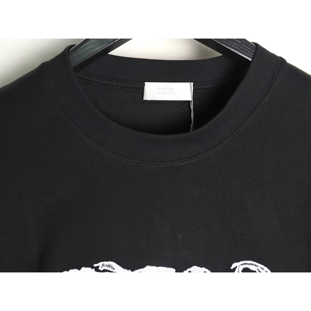 Dior lettering embroidered short sleeve T-shirt,Dior