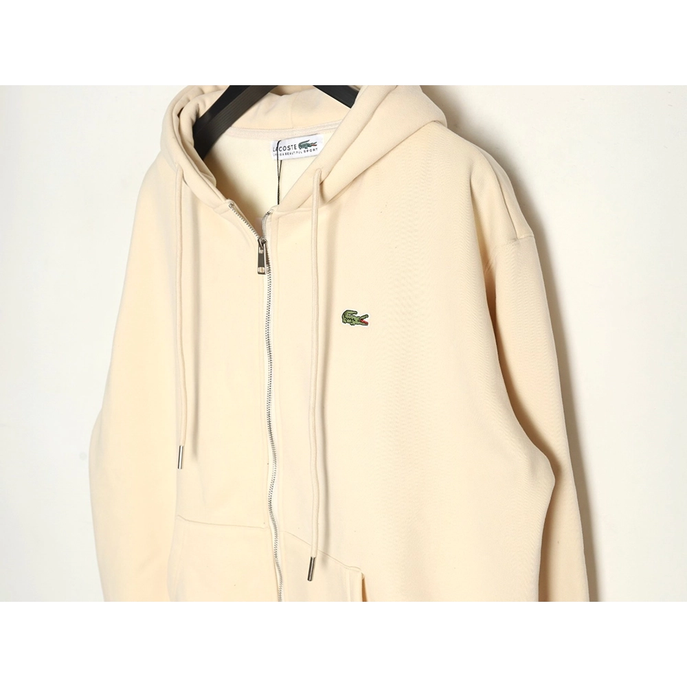 Lacoste crocodile embroidered logo fleece zip-up jacket,Lacoste