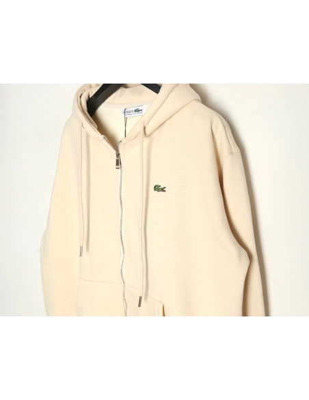 Lacoste crocodile embroidered logo fleece zip-up jacket,Lacoste
