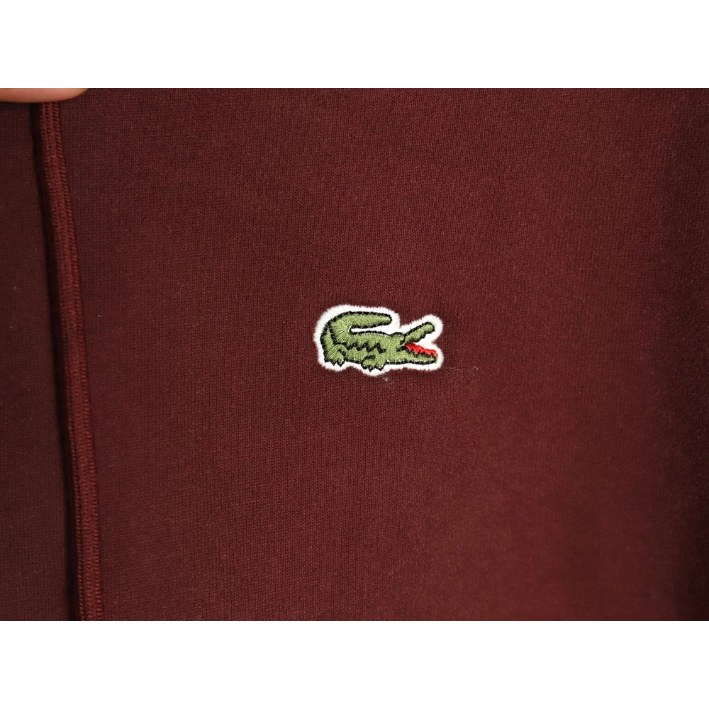 Lacoste crocodile embroidered logo fleece zip-up jacket TSK1,Lacoste