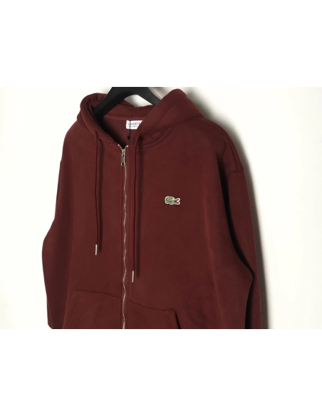 Lacoste crocodile embroidered logo fleece zip-up jacket TSK1,Lacoste