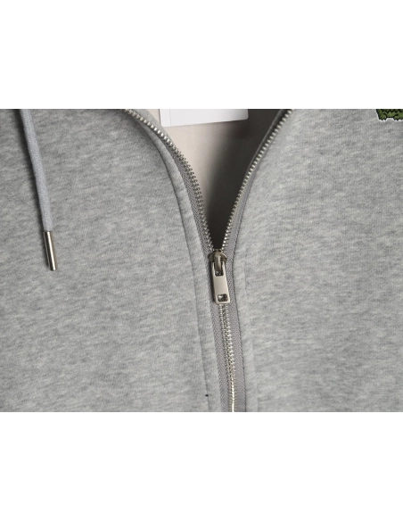 Lacoste crocodile embroidered logo fleece zip-up jacket TSK2,Lacoste