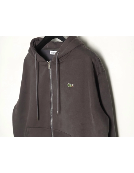 Lacoste crocodile embroidered logo fleece zip-up jacket TSK3,Lacoste