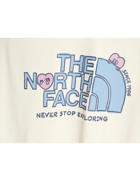 The North face heart print short-sleeved T-shirt,The North Face