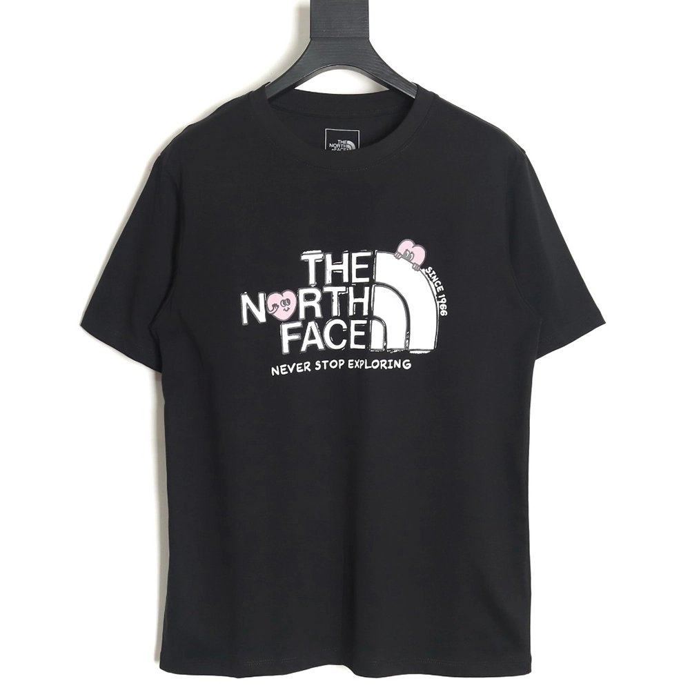 The North face heart print short-sleeved T-shirt TSK1,The North Face