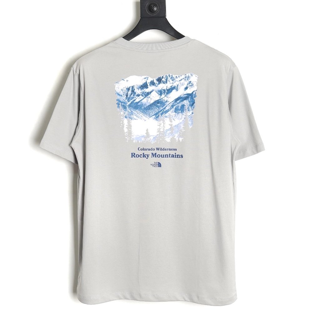 The North face snow mountain forest print short-sleeved T-shirt,The North Face