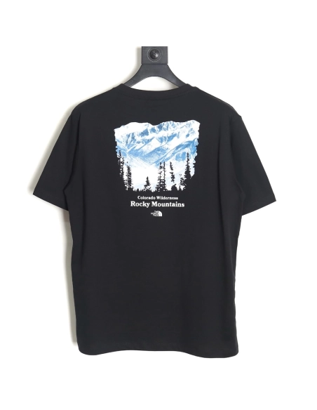 The North face snow mountain forest print short-sleeved T-shirt TSK1,The North Face