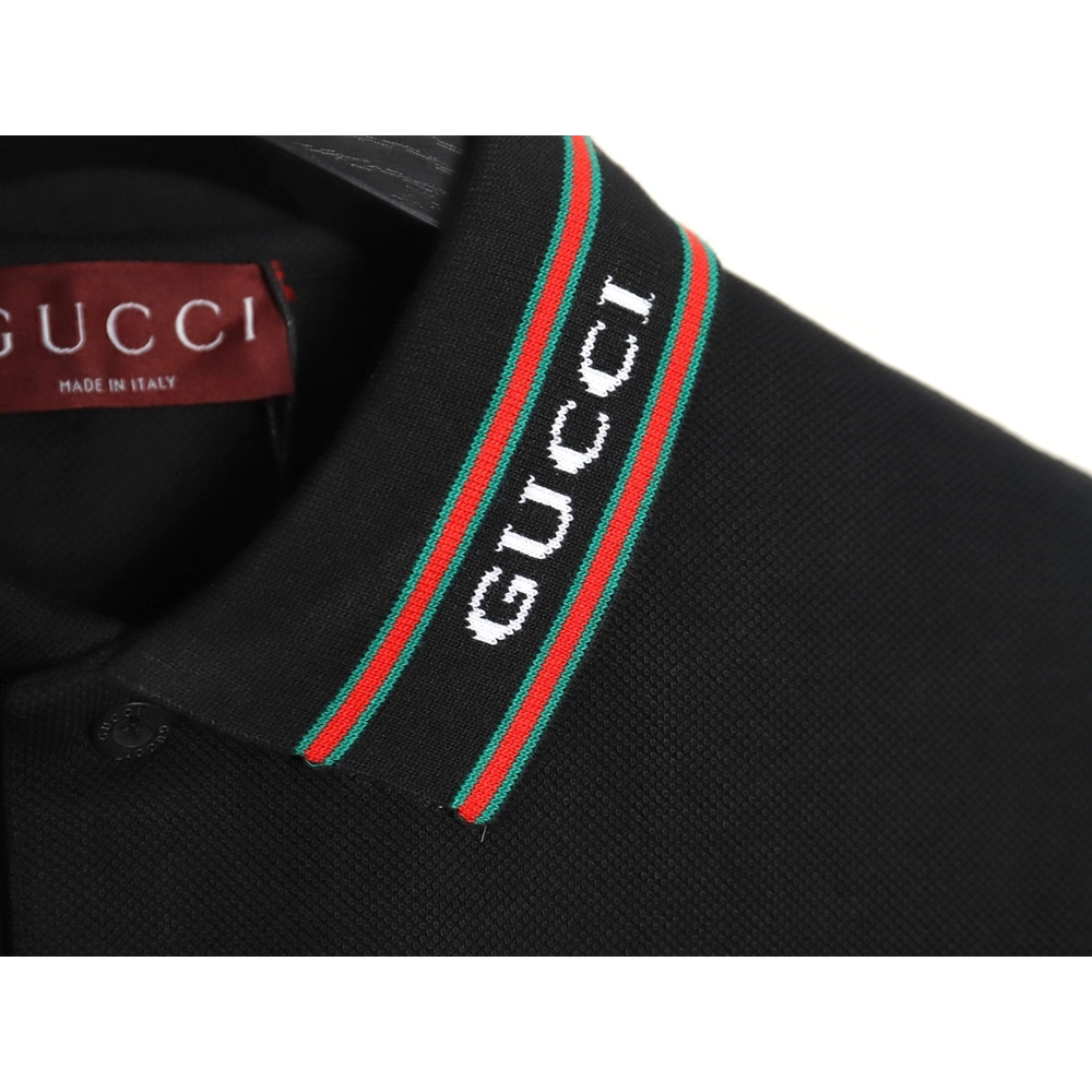 Gucci Neck Lettering Short Sleeve Polo Shirt TSK1,Gucci