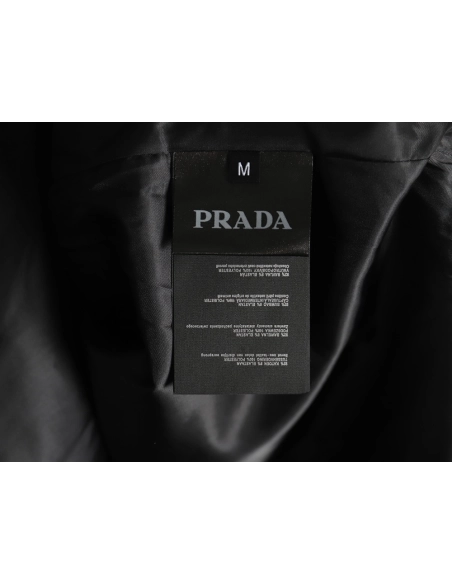 Prada Cashmere Triangle Logo Shirt Jacket,Prada