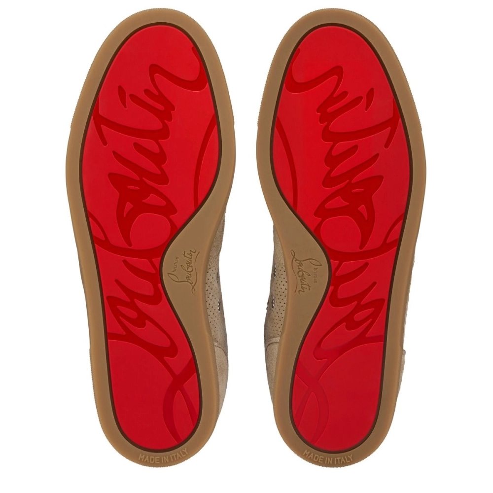Christian Louboutin Tutti Rui Men Sneakers Reversed Calf Leather Saharienne