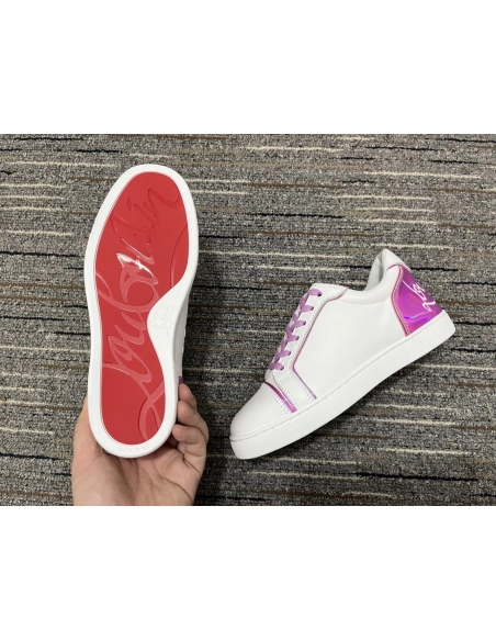 Cheap Christian Louboutin Fun Vieira Sneakers Leather Taro Sale Online