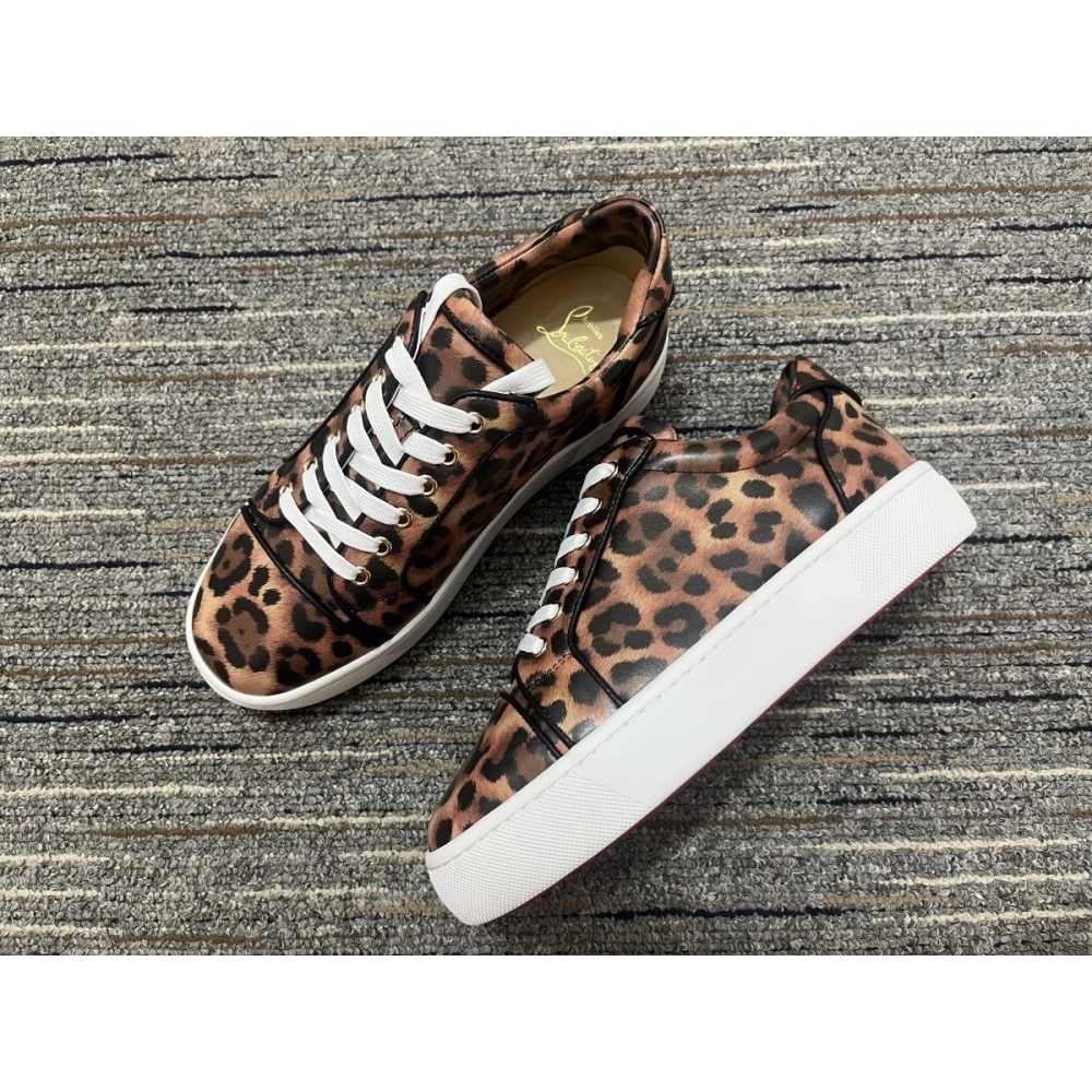Replica Christian Louboutin Vieirissima Sneakers Leather Leopard