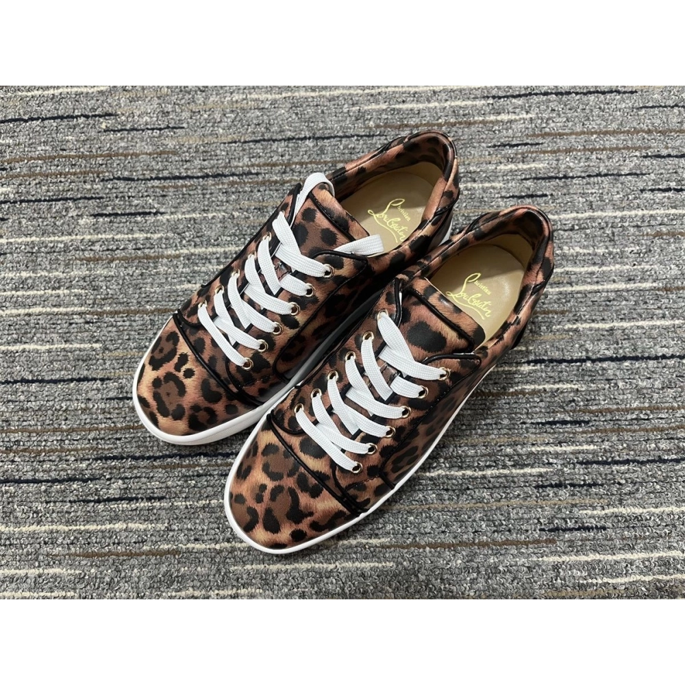 Replica Christian Louboutin Vieirissima Sneakers Leather Leopard