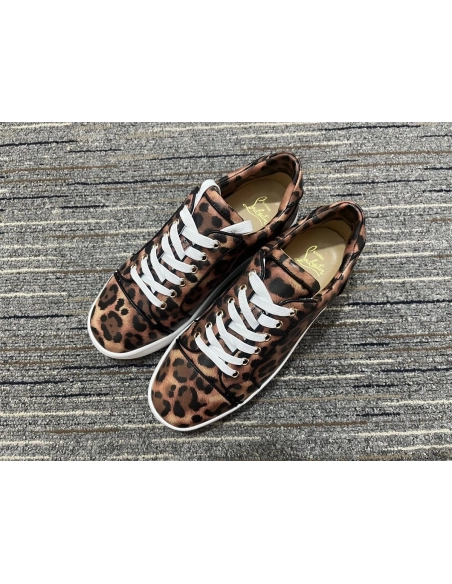 Replica Christian Louboutin Vieirissima Sneakers Leather Leopard