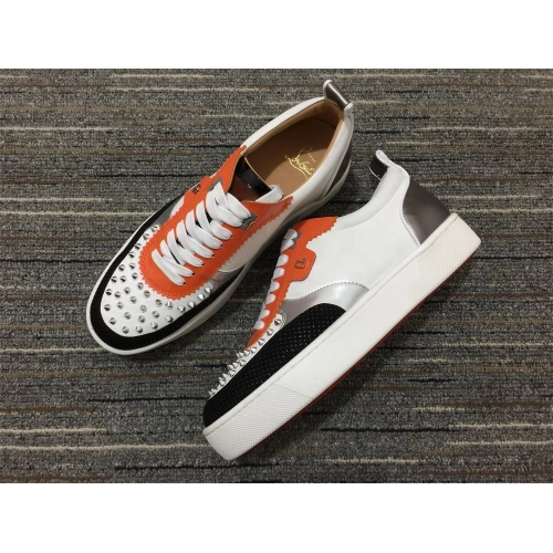Cheap Christian Louboutin Happyrui Sneakers Calf Leather Multicolor on Sale