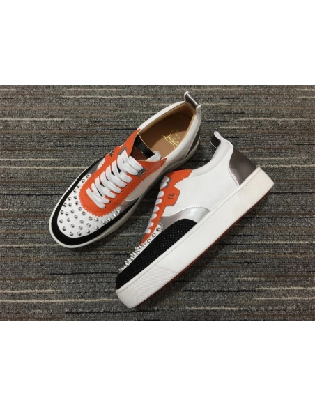Cheap Christian Louboutin Happyrui Sneakers Calf Leather Multicolor on Sale