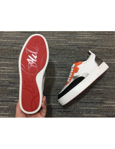Cheap Christian Louboutin Happyrui Sneakers Calf Leather Multicolor on Sale