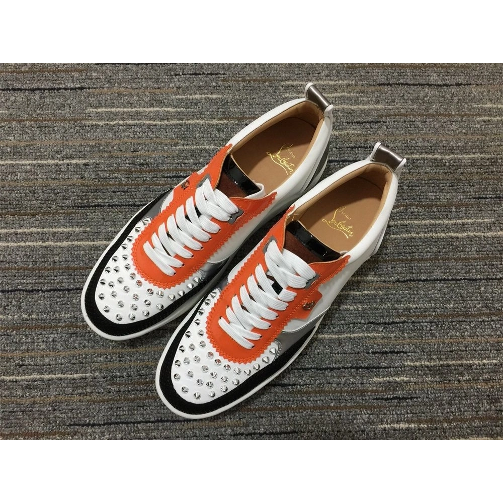 Cheap Christian Louboutin Happyrui Sneakers Calf Leather Multicolor on Sale