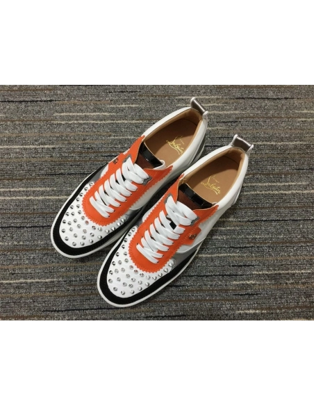 Cheap Christian Louboutin Happyrui Sneakers Calf Leather Multicolor on Sale