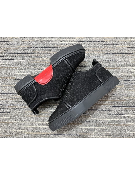 Discount Christian Louboutin Adolon Junior Sneakers Polyester Black Outlet Online