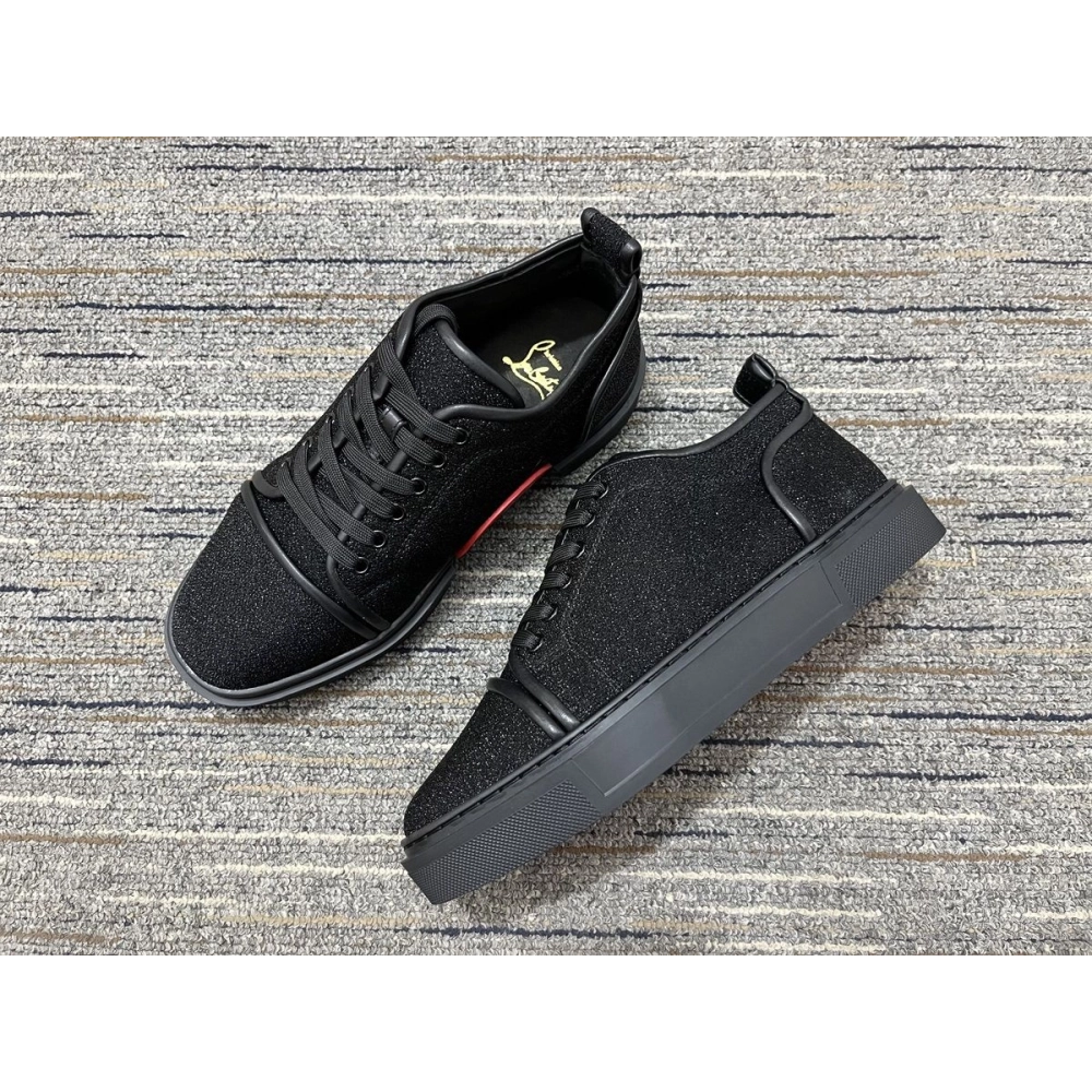 Discount Christian Louboutin Adolon Junior Sneakers Polyester Black Outlet Online