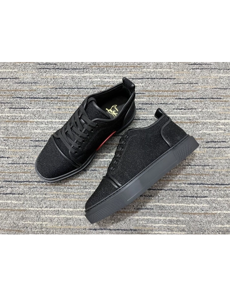 Discount Christian Louboutin Adolon Junior Sneakers Polyester Black Outlet Online
