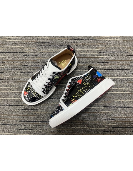 Replica Christian Louboutin Adolon Junior Sneakers Patent Leather Multicolor