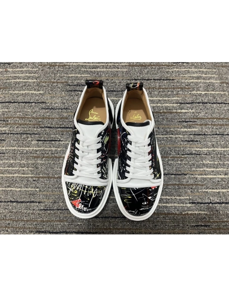 Replica Christian Louboutin Adolon Junior Sneakers Patent Leather Multicolor