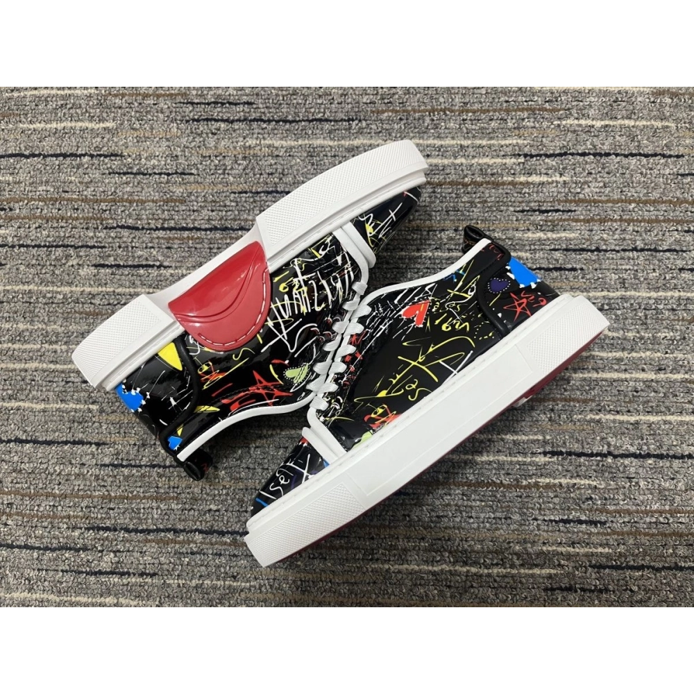 Replica Christian Louboutin Adolon Junior Sneakers Patent Leather Multicolor