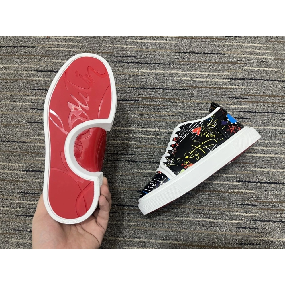 Replica Christian Louboutin Adolon Junior Sneakers Patent Leather Multicolor