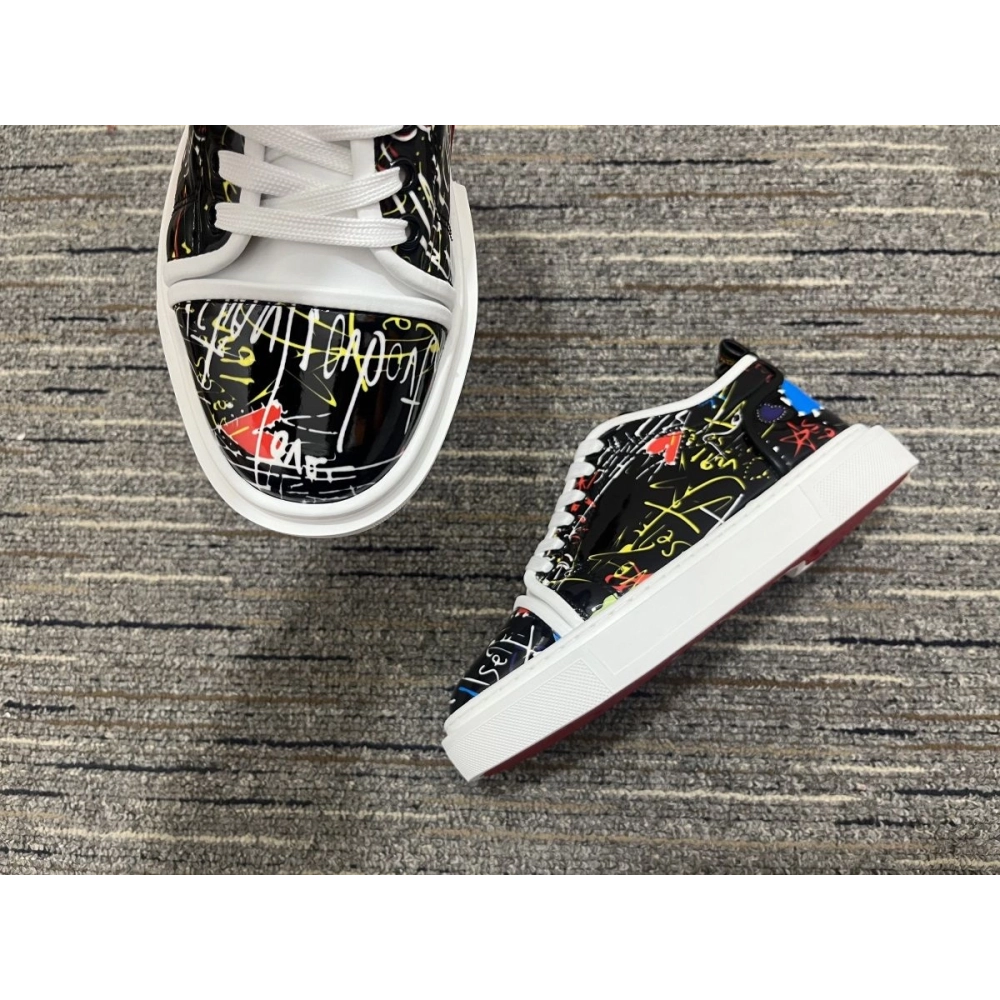 Replica Christian Louboutin Adolon Junior Sneakers Patent Leather Multicolor