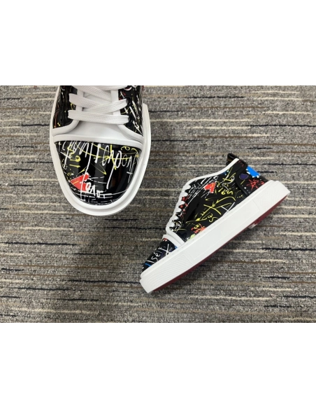 Replica Christian Louboutin Adolon Junior Sneakers Patent Leather Multicolor